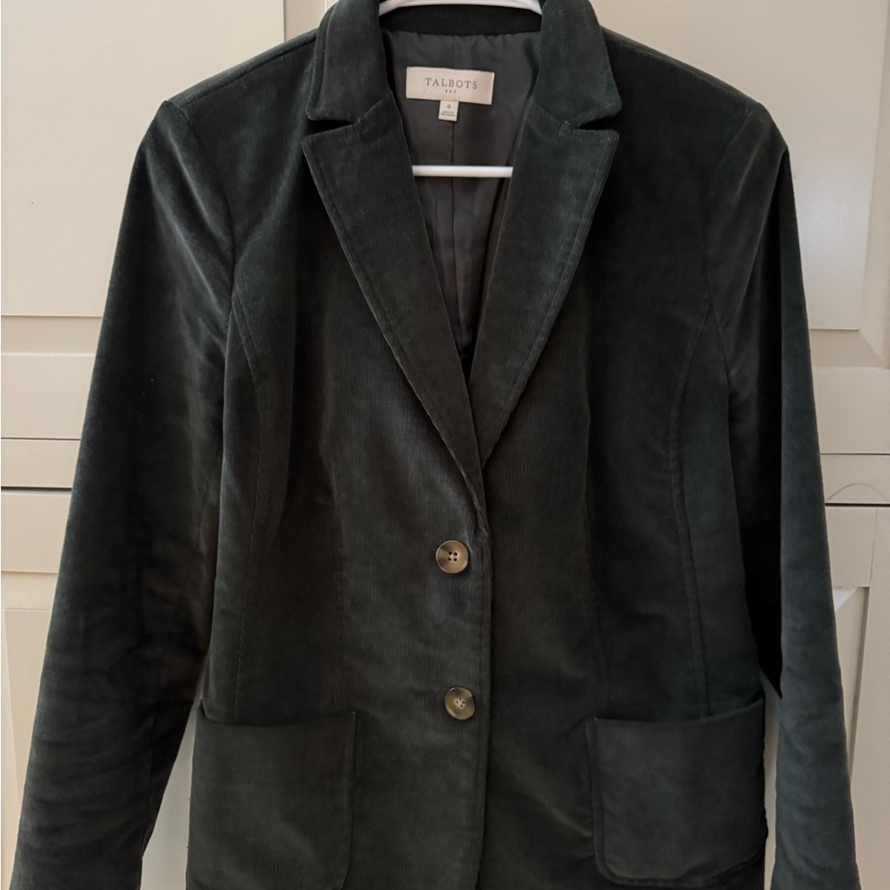 Green corduroy blazer